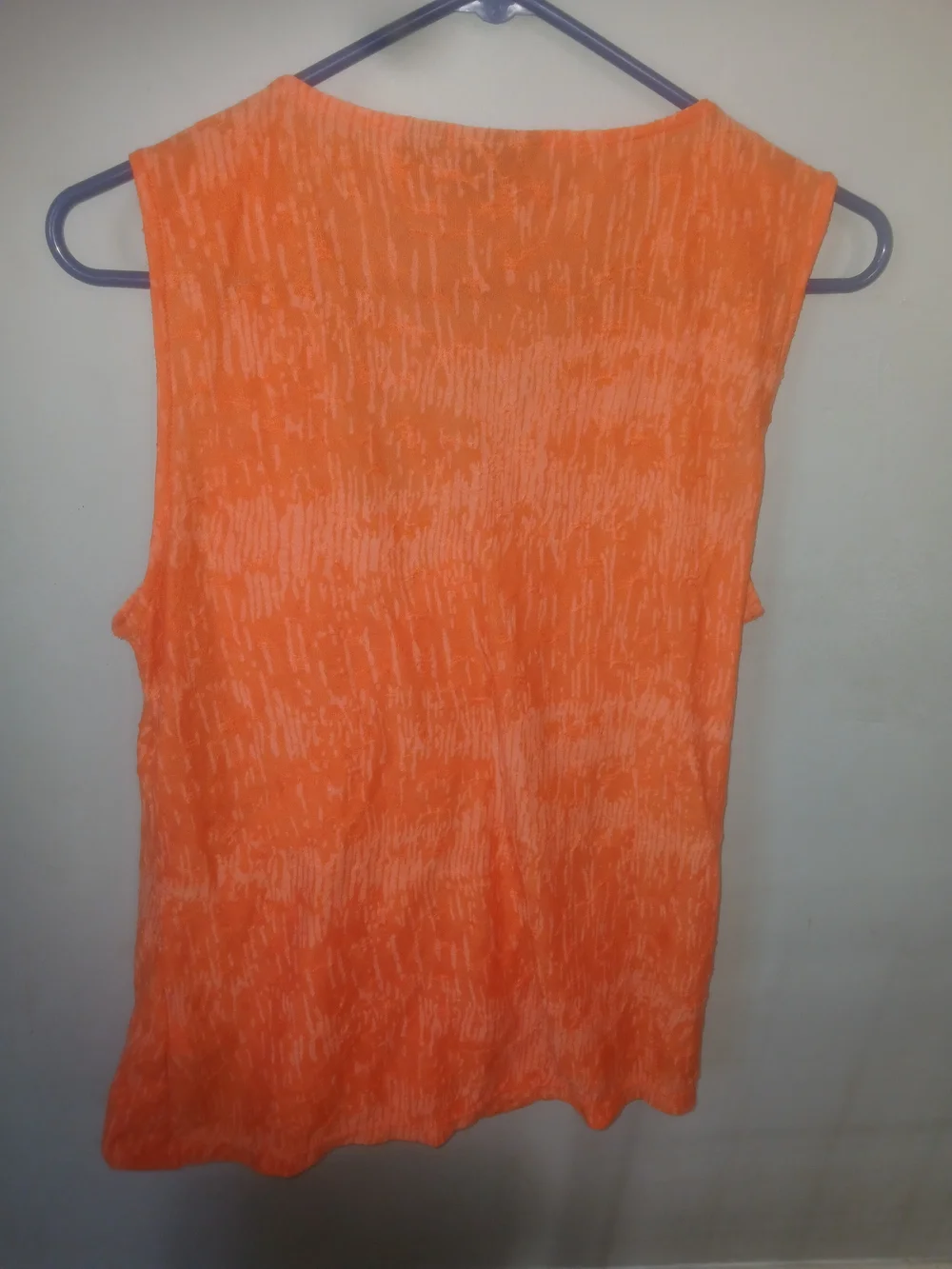 Tribal Draped V-Neck Sleeveless Camisole - Orange